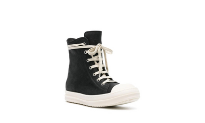 High-top leather sneakers