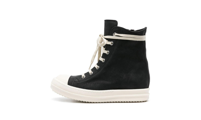 High-top leather sneakers