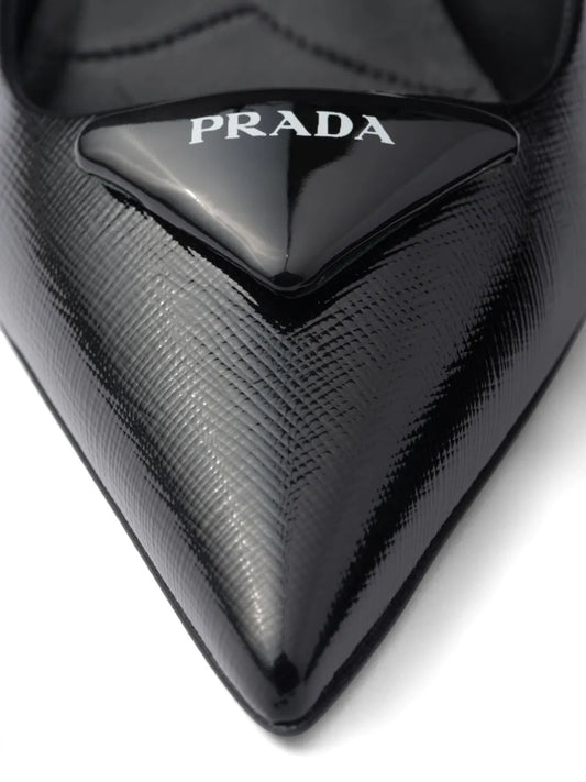 PRADA (Pumps 75mm con logo triangolare)