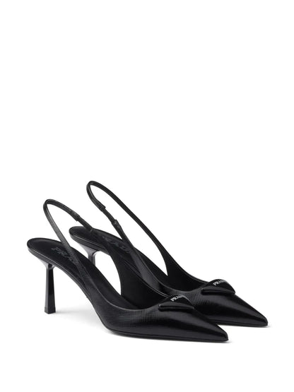 PRADA (Pumps 75mm con logo triangolare)
