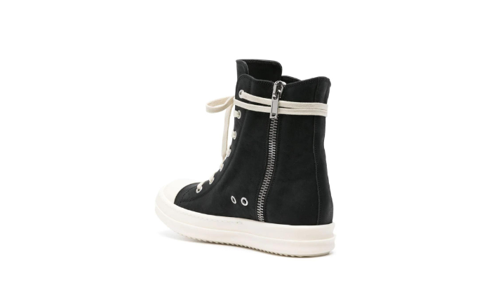 High-top leather sneakers