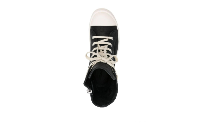 High-top leather sneakers
