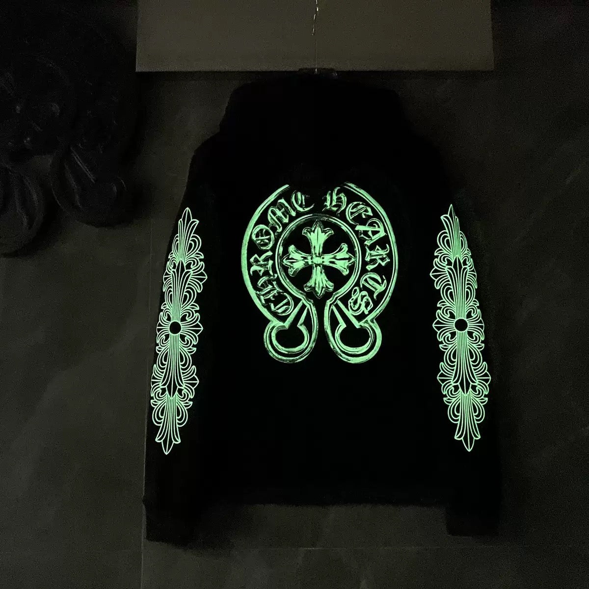 FELPA CHROME HEARTS FOSFORESCENTE