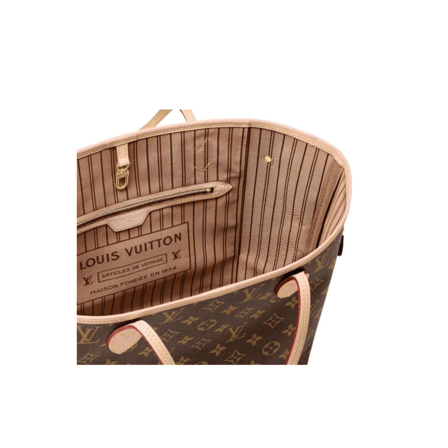 BORSA NEVERFULL MM TELA MONOGRAM / BEIGE