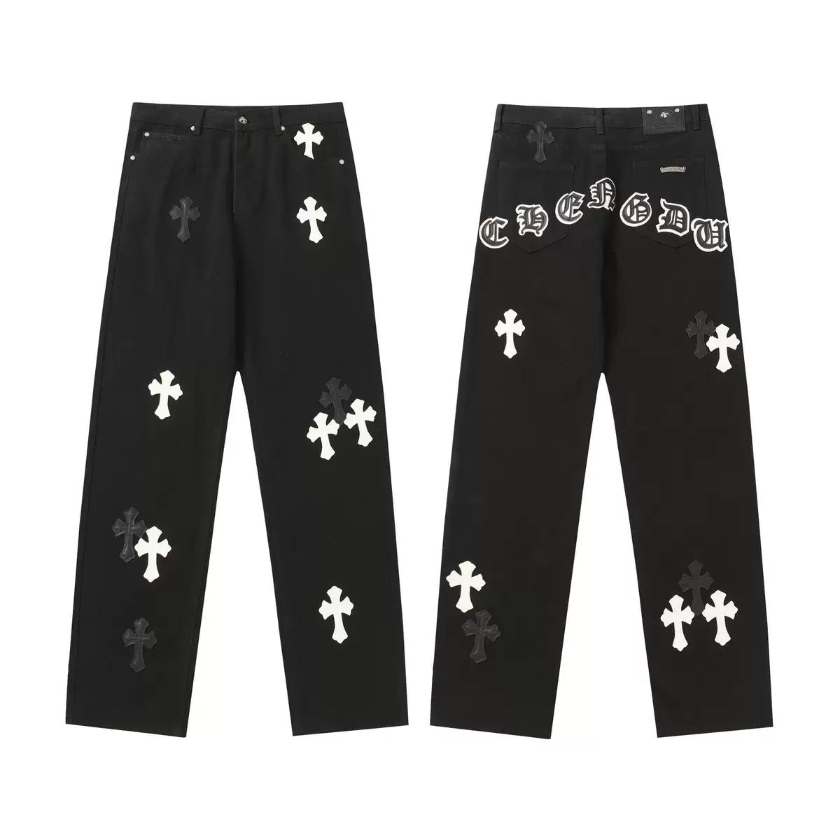 JEANS CHROME HEARTS
