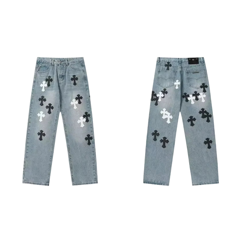 JEANS CHROME HEARTS