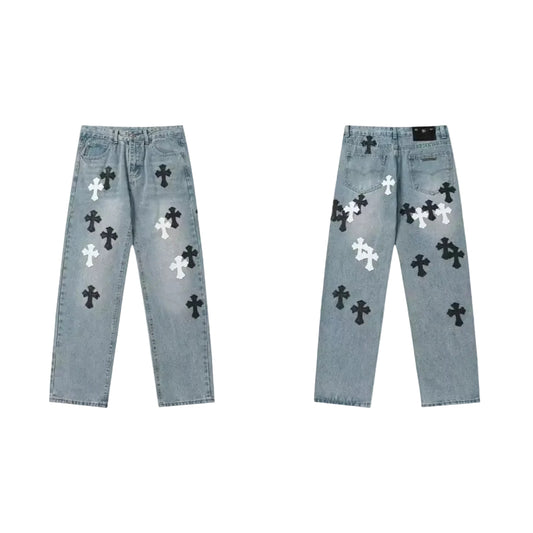 JEANS CHROME HEARTS