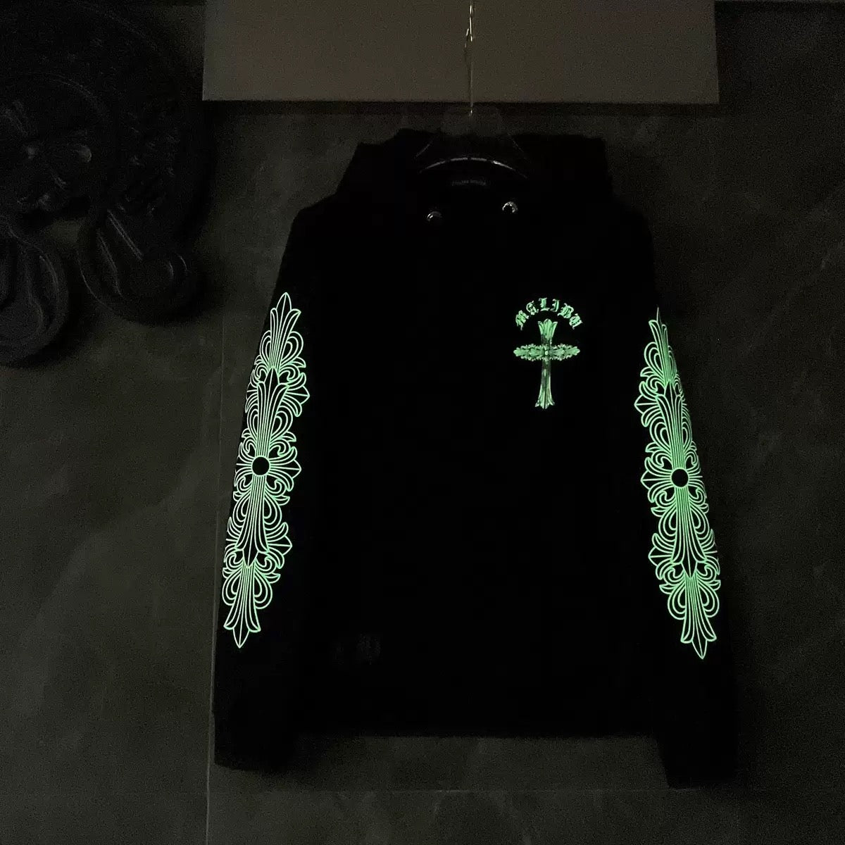 FELPA CHROME HEARTS FOSFORESCENTE