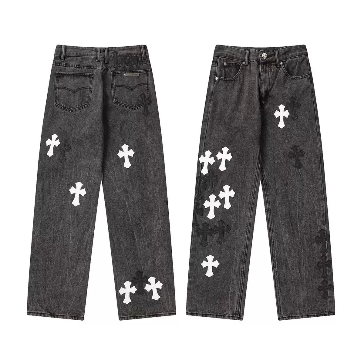 JEANS CHROME HEARTS
