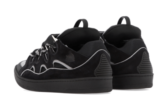 Curb Trainers In Black Leather