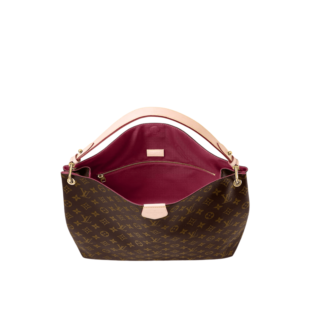 BORSA GRACEFULL MM TELA MONOGRAM ROSA PEONIA