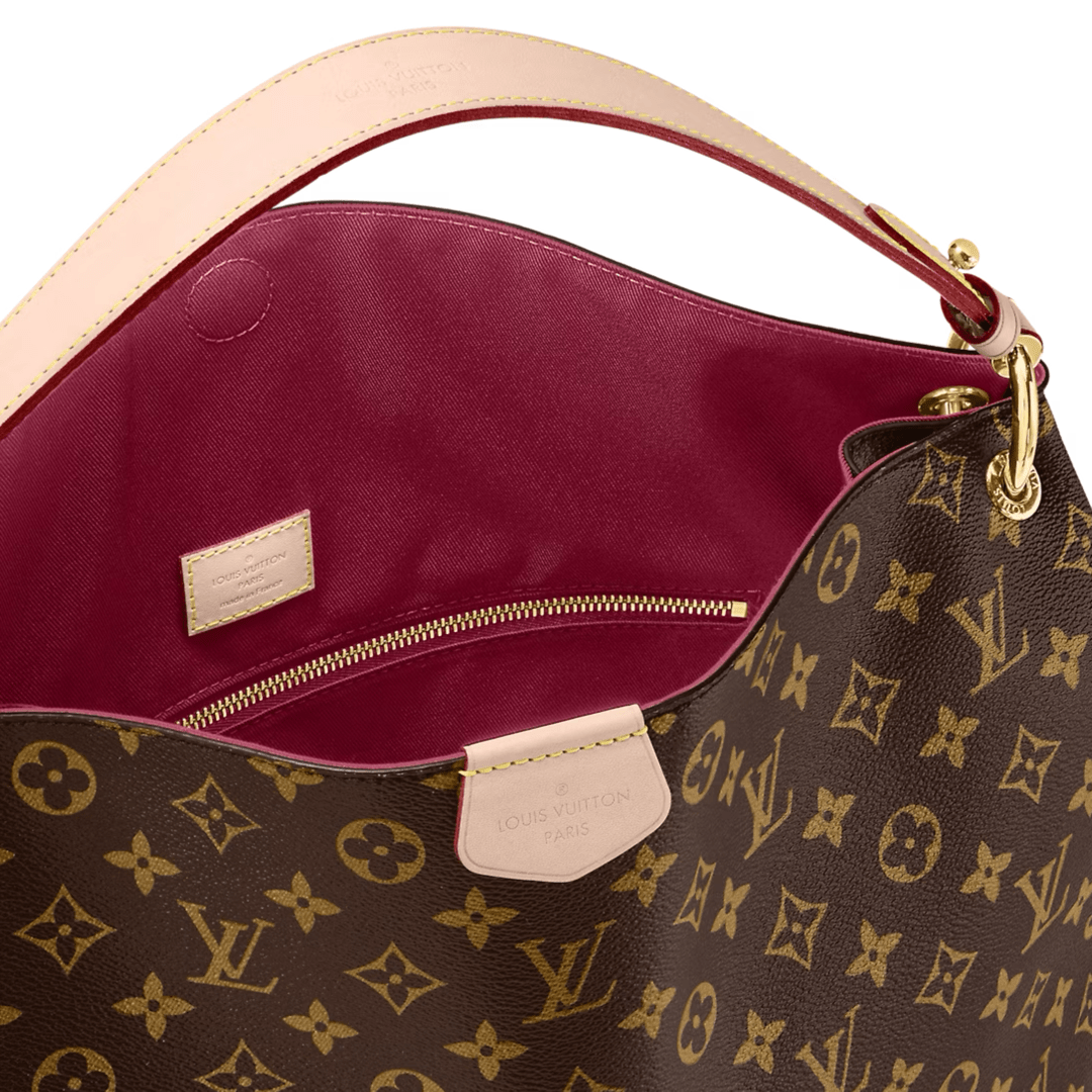 BORSA GRACEFULL MM TELA MONOGRAM ROSA PEONIA