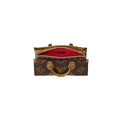 BORSA ON THE GO EAST WEST IN PELLE MONOGRAM EMPREINTE MONOGRAM REVERSE CANVAS