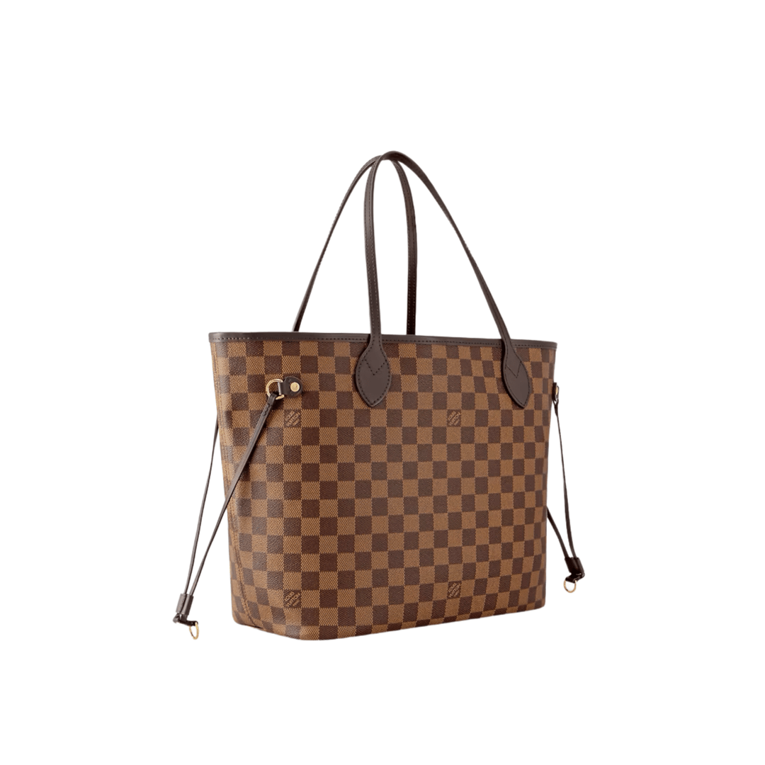 BORSA NEVERFULL MM TELA DAMIER ÉBÈNE ROSSO CILIEGIA