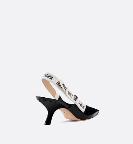 DECOLLETÈ SLINGBACK J’ADIOR NERO LUCIDO