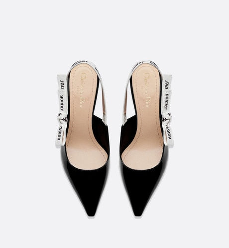 DECOLLETÈ SLINGBACK J’ADIOR NERO LUCIDO