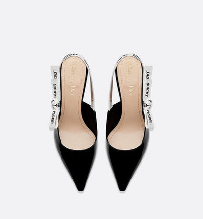 DECOLLETÈ SLINGBACK J’ADIOR NERO LUCIDO